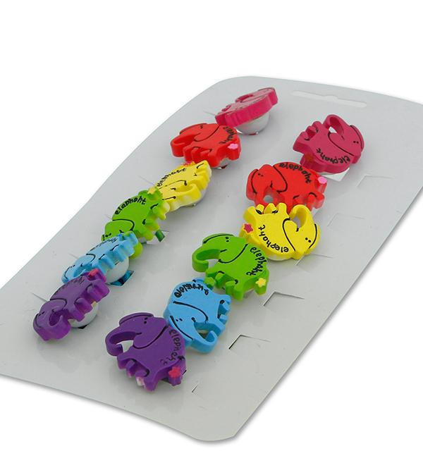 GUMKI KOLOROWE SŁONIKI ZESTAW 12 SZT