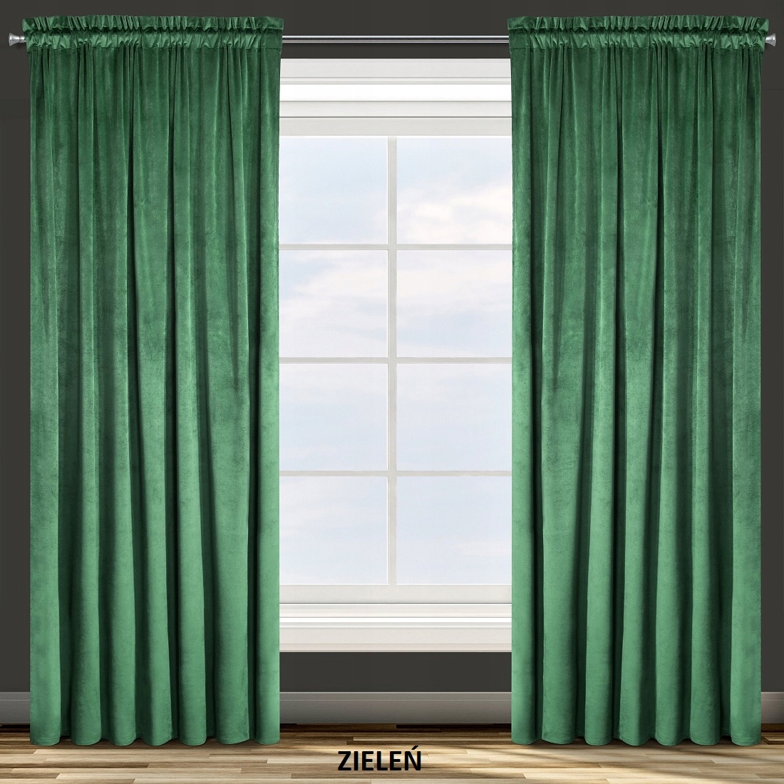 ZASŁONY GOTOWE 135X270 ROSA WELUR VELVETOWE D91