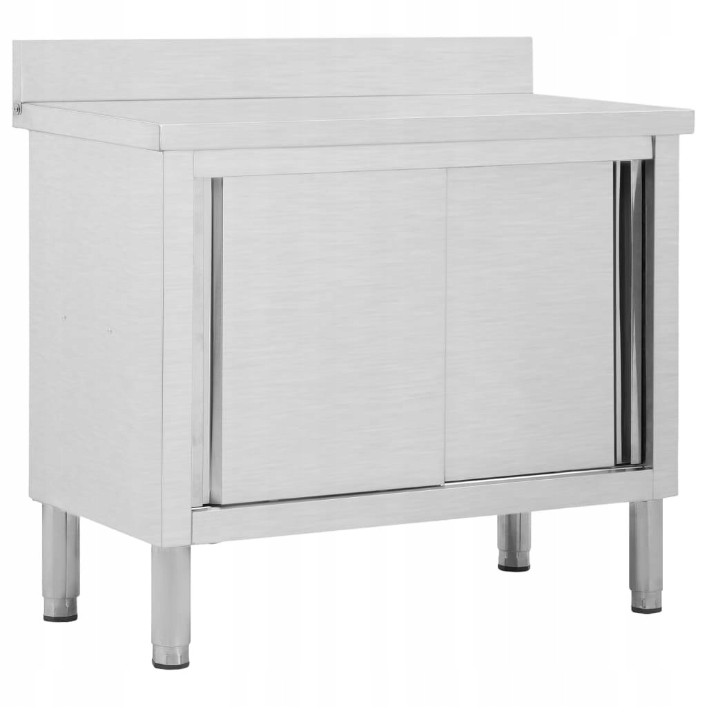 STÓŁ ROBOCZY PRZESUWNE DRZWI 100X50X(95-97)CM STAL