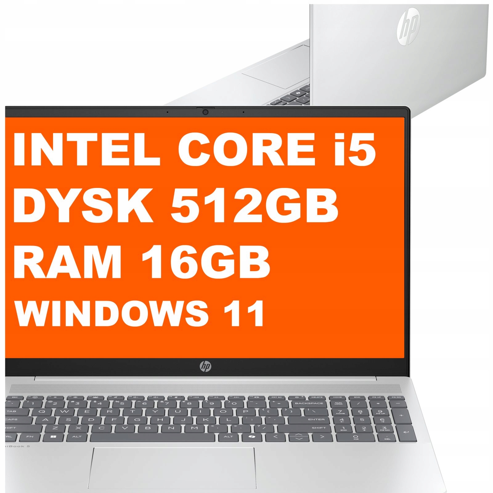 Notebook Hp OmniBook 5 16-ba Intel i5 16GB 512GB Iris Xe 2k Win 11 Stříbrný