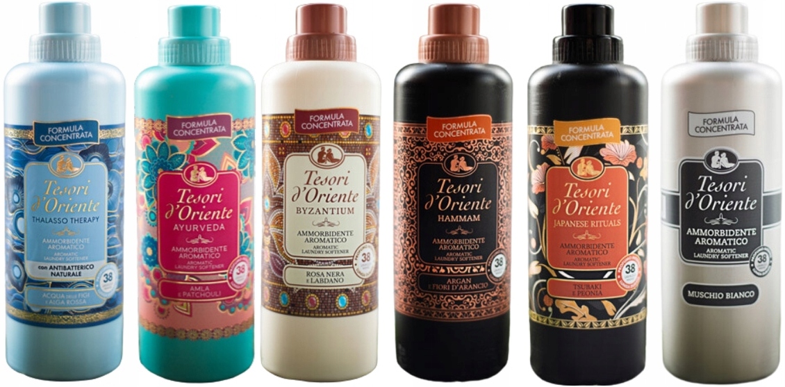 Tesori d'Oriente Sada 6 italských oplachovacích přípravků 760 ml Tabhjm