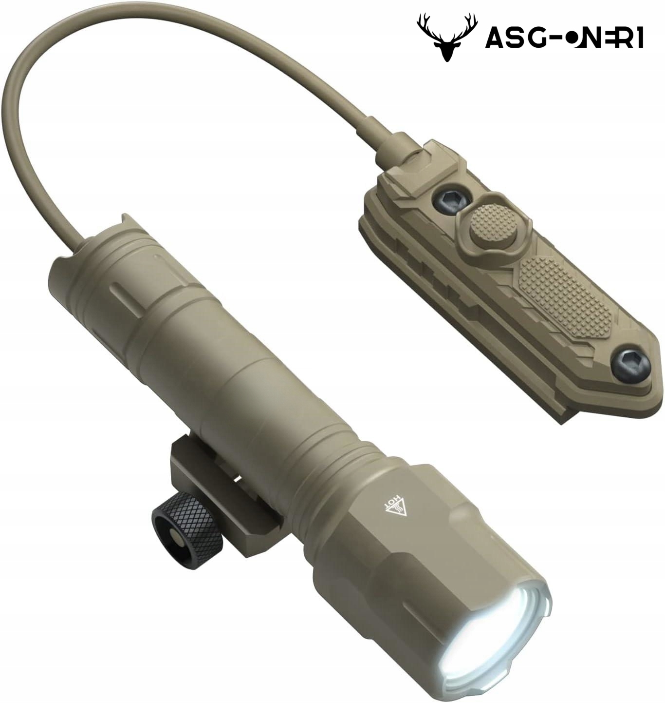 Latarka Led O Mocy 1200 Lumenów 3 Tryby WYSOKI/NISKI/STROBOSKOP-Khaki