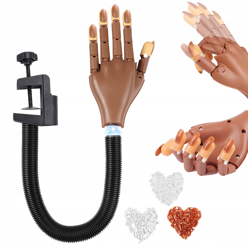 Ruka ruka pro cvičení učení manikúry nehty +300 x tipů