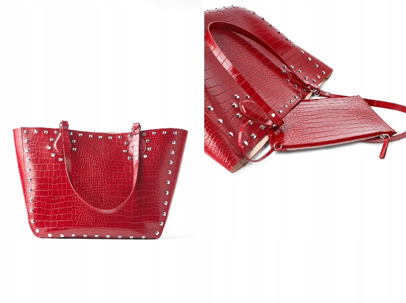 

Zara torebka shopper duża ćwieki 6098/510 czerwona