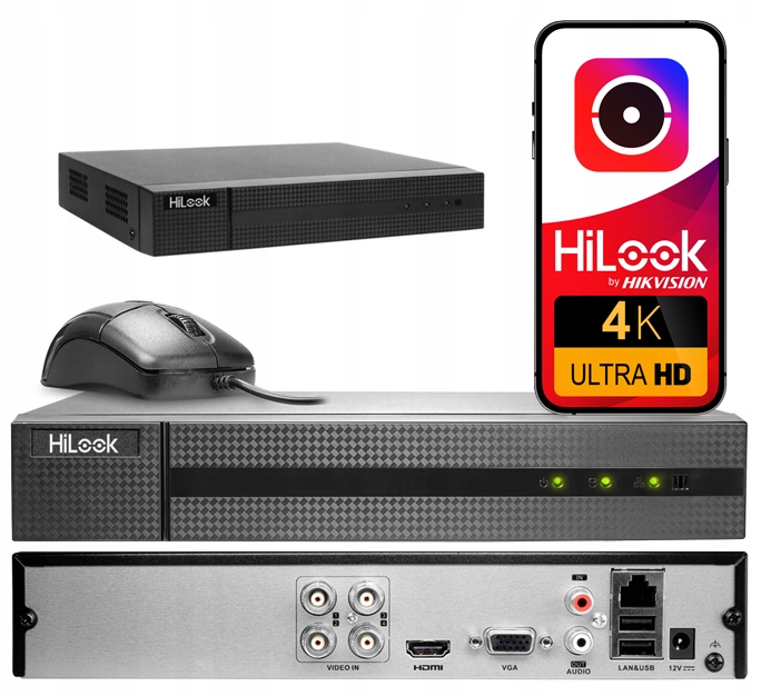Analógový rekordér HiLook od spoločnosti Hikvision DVR-204U-M1 do 8Mpx Ahd Tvi CVI