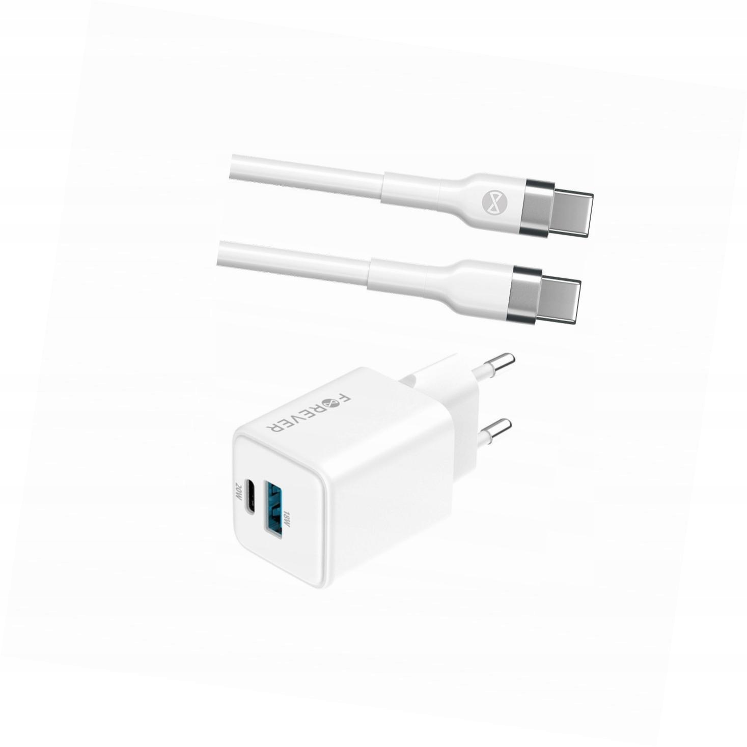 Szybka ładowarka GaN 20W 2 wejścia długim z kablem 2m do Oppo A53 5G