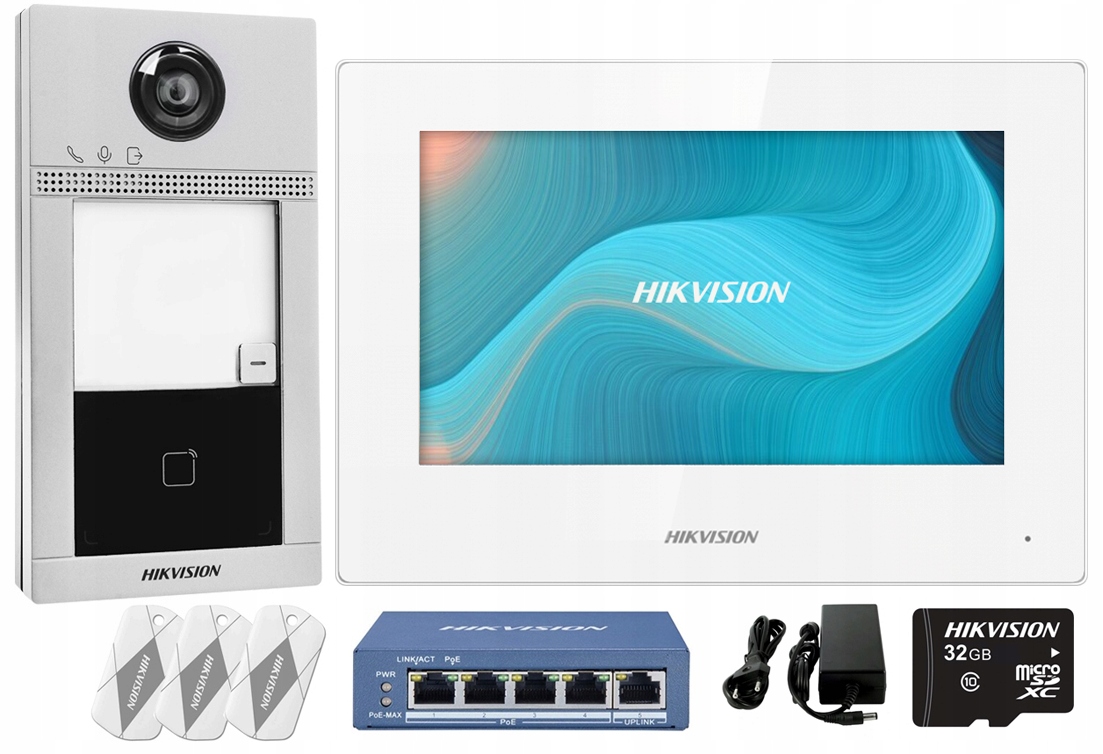WIDEODOMOFON WiFi ZESTAW Hikvision Brama + Furtka