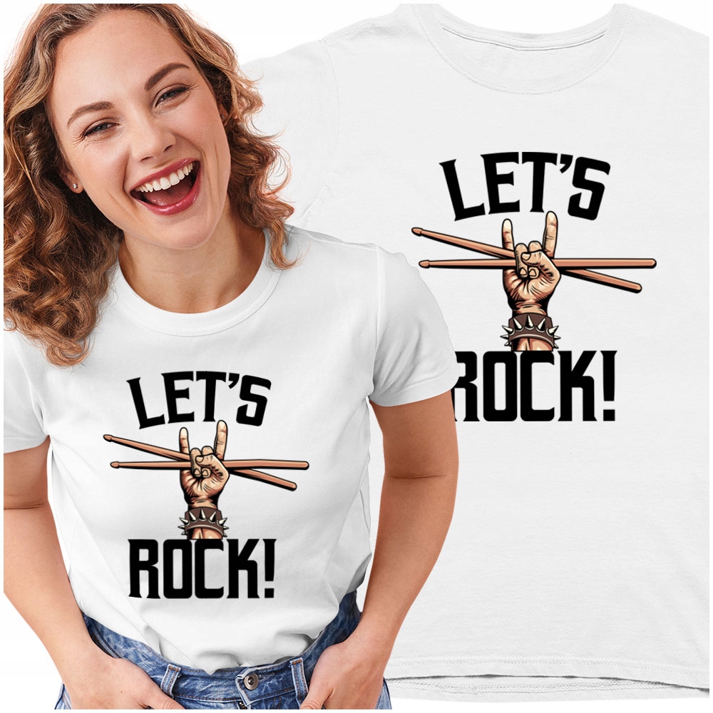 

Prezent Tshirt Perkusja Muzyka Rock Roll XL