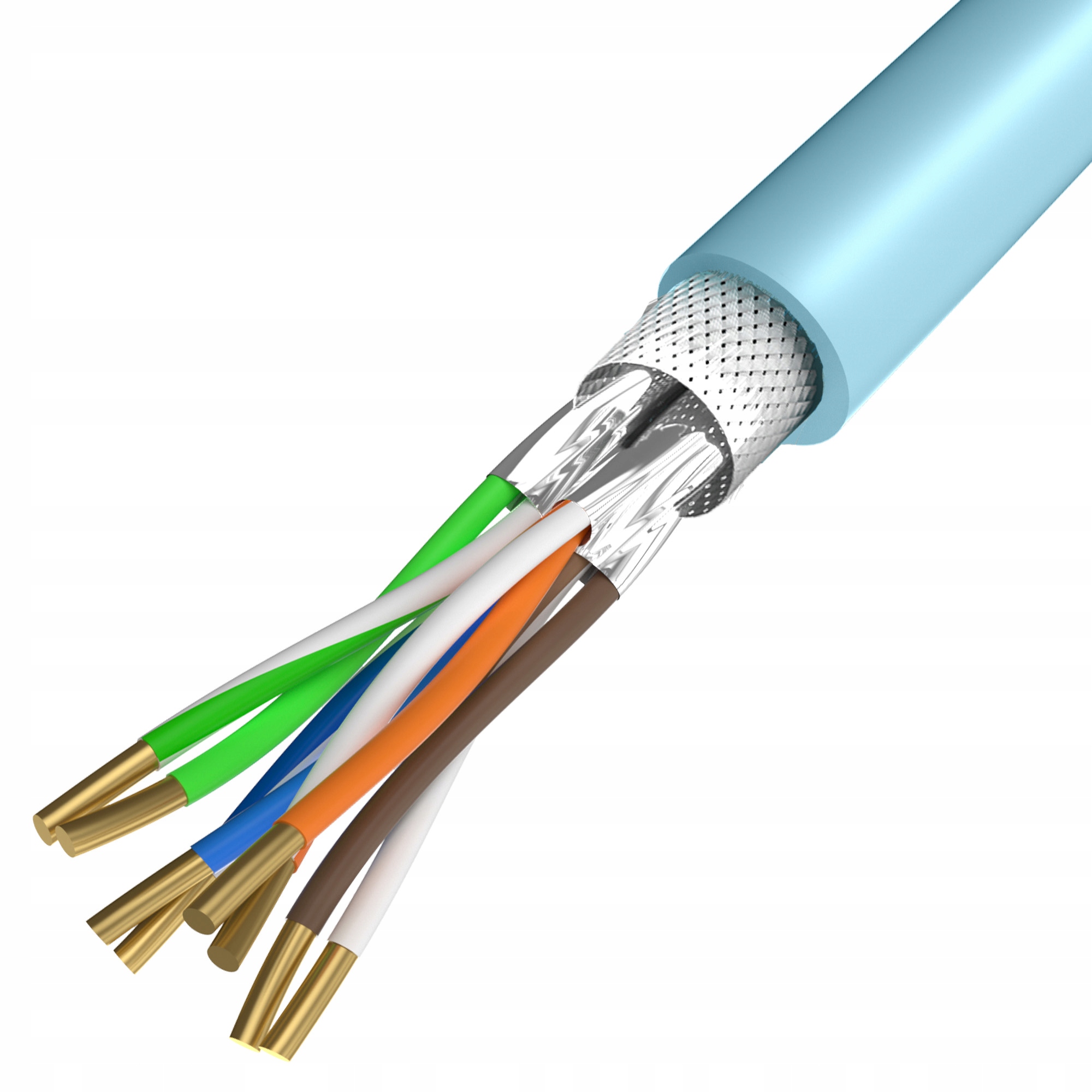 Unitek Krútený kábel Cat 7 Sftp Lszh 305 m, tienený, 10 Gbps