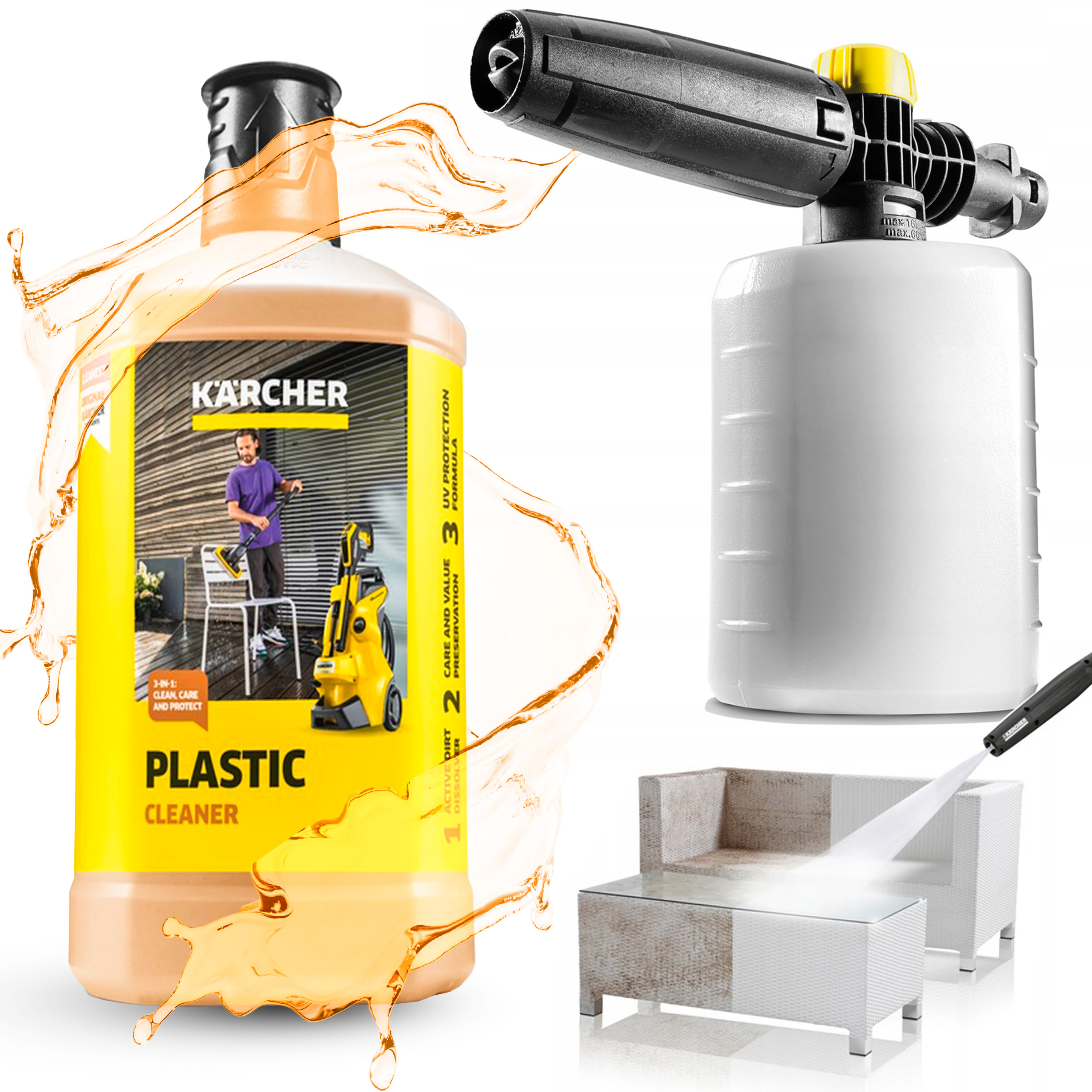 Levně Karcher Rm 613 1l Čistič Plastů+ Pěnovač Tryska Na Pěnu