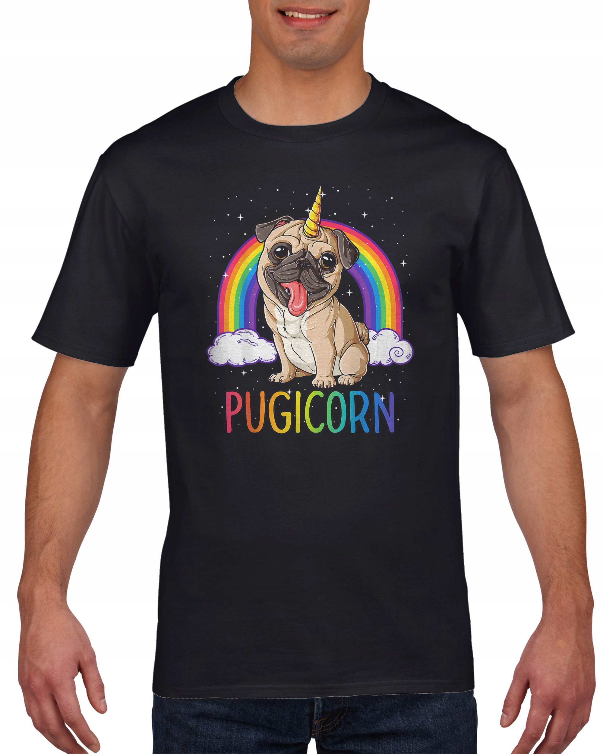 

Koszulka męska Pugicorn Mopsorożec mops pies M