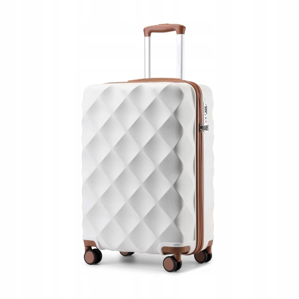 Kono ultralehký skořepinový kufr ABS/polykarbonát krémová 34L