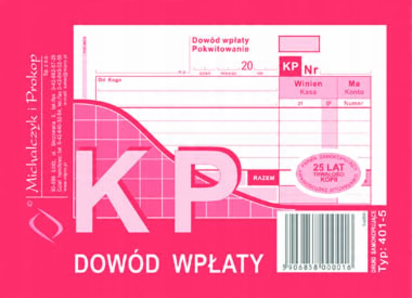 

Dowód wpłaty Kp MiP 401-5 A6