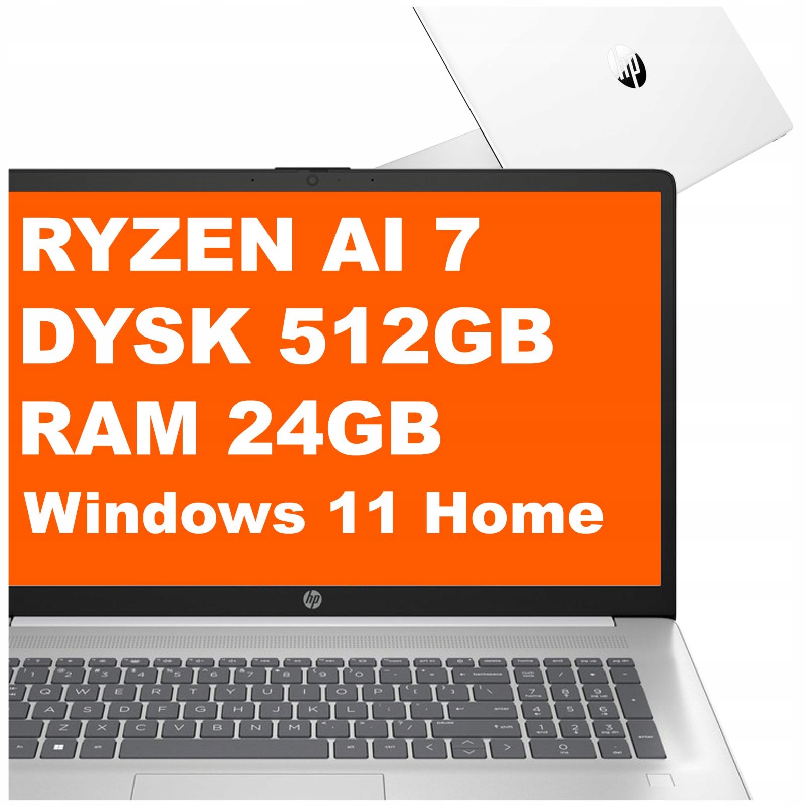 Notebook Hp OmniBook 5 16-ag Ryzen Ai 7 24GB 512GB Amd Radeon 2k W11 Stříbrný