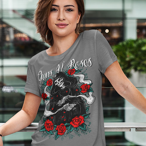 DAMSKA KOSZULKA HORROR/ROCK GUNS N ROSES REAPER Rozmiar XL