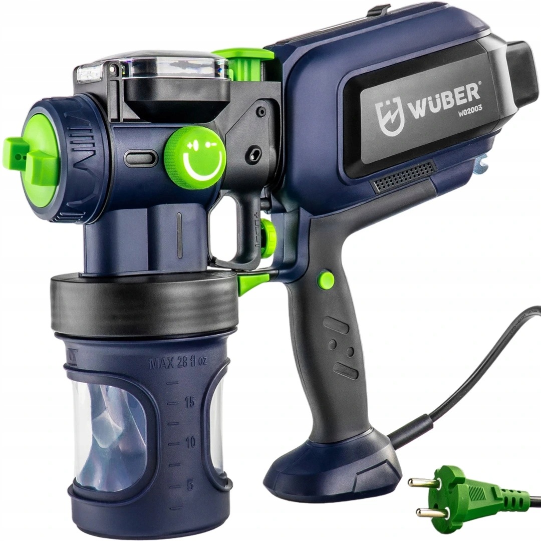 Wuber W02003, Stříkací pistole 550 W elektrická 38 000 ot./min, 3 trysky,