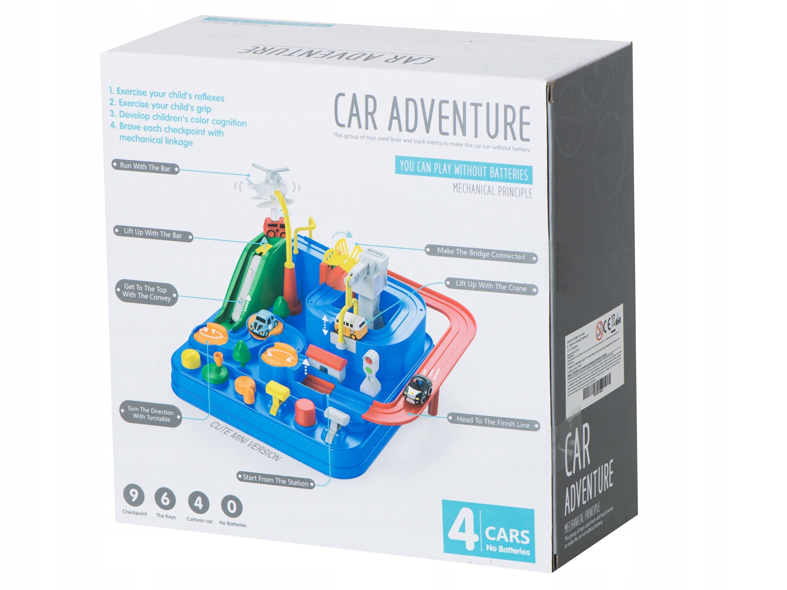 Tor przeszkód interaktywny samochodowy wyścigi parking 4 pojazdy auto autob Model KX6012