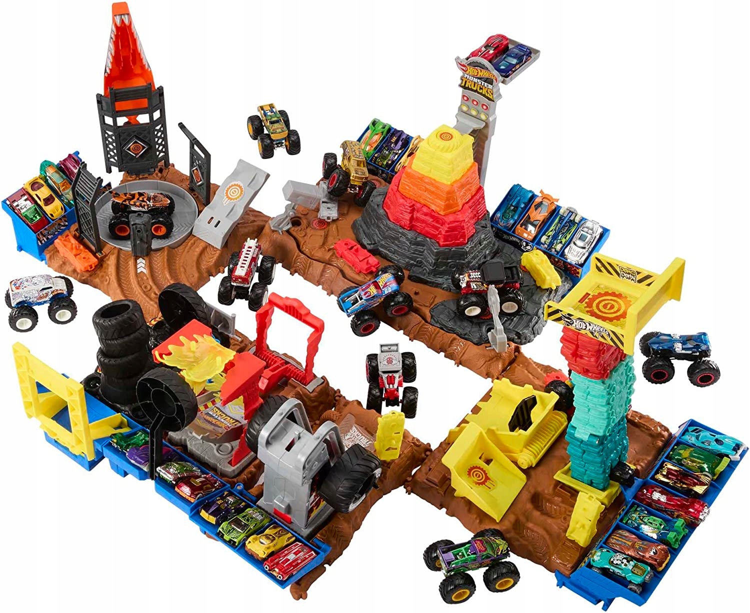 HOT WHEELS MONSTER TRUCK Arena Smasher Tiger Shark Materiał karton plastik