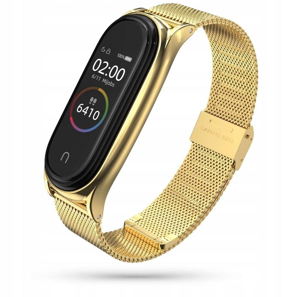 Pasek Milaneseband do Xiaomi Mi Band 5 Gold