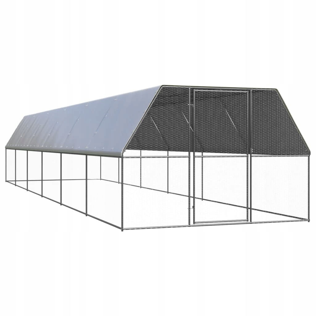 Levně shumee vidaXL Klec pro slepice 3 x 12 x 2 m ocel pozinkovaná