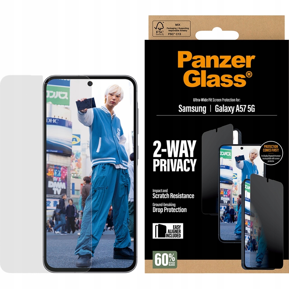 Szkło hartowane PanzerGlass do Galaxy A57 5G, mocne, wytrzymałe, cienkie