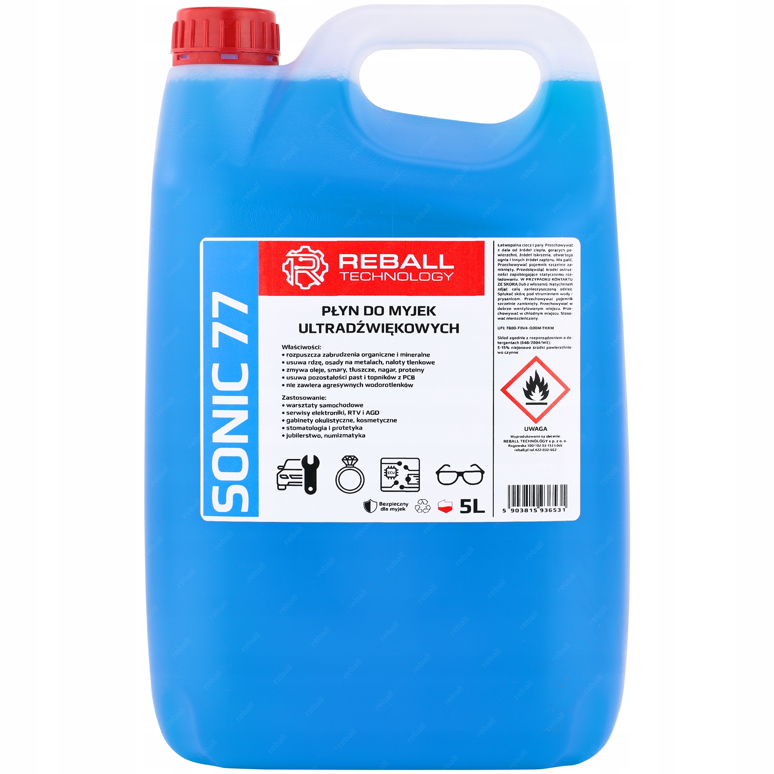 Ultrazvuková Čisticí Kapalina Univerzální, Účinně Myjící, 5 L Sonic 77