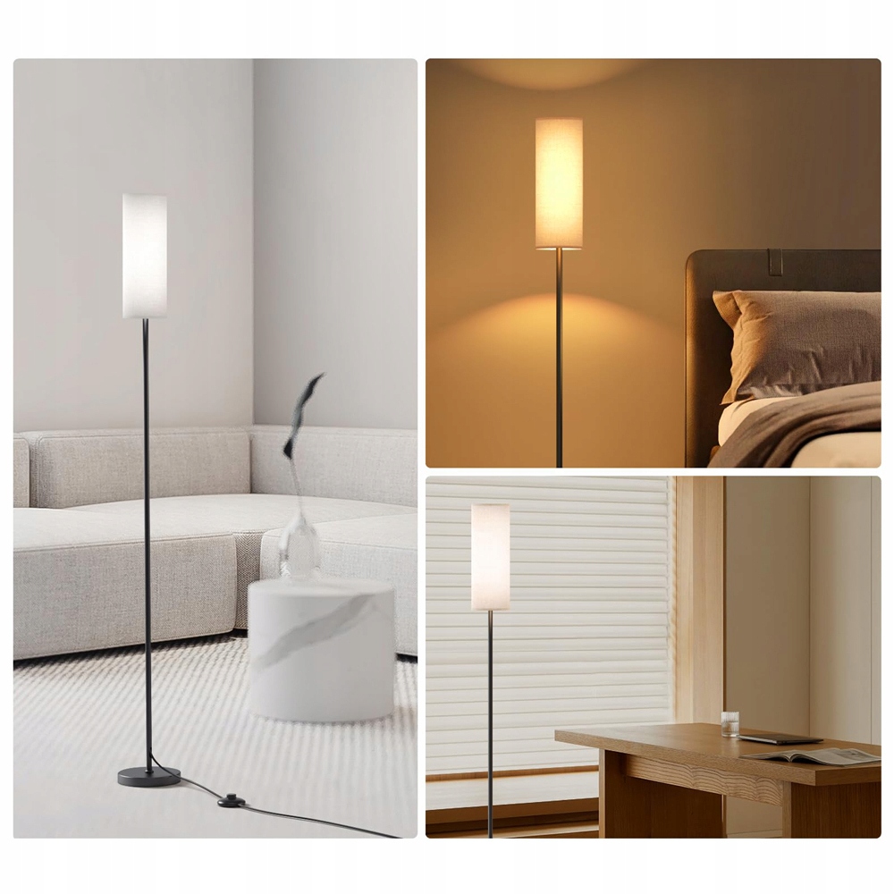 LAMPKA LAMPA STOJACA PODŁOGOWA LED E27 164CM LOFT DO CZYTANIA METALOWA Kąt świecenia 360°