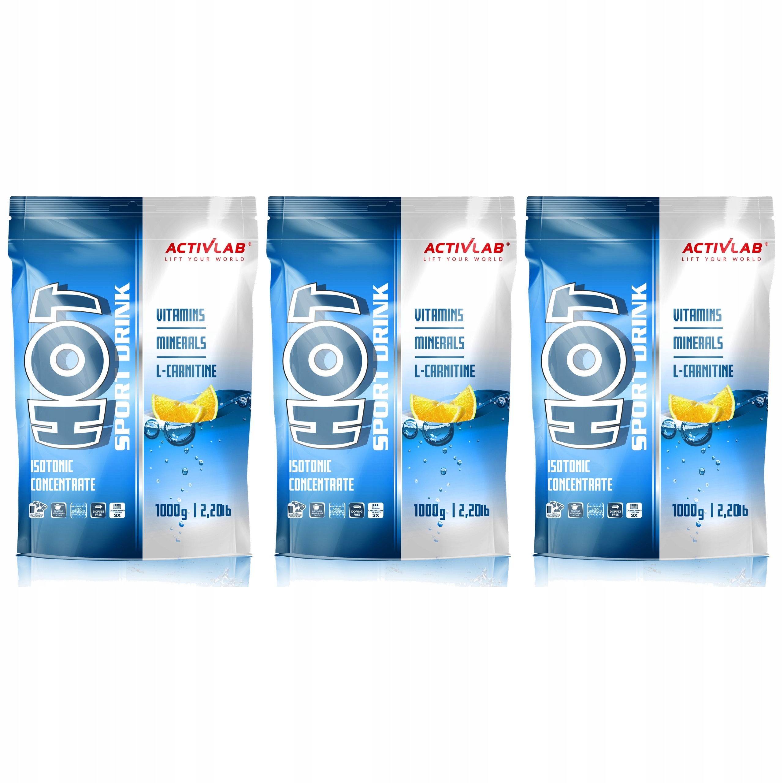 3x Hot Sport Drink 1000g Isotonic Isotonický Nápoj