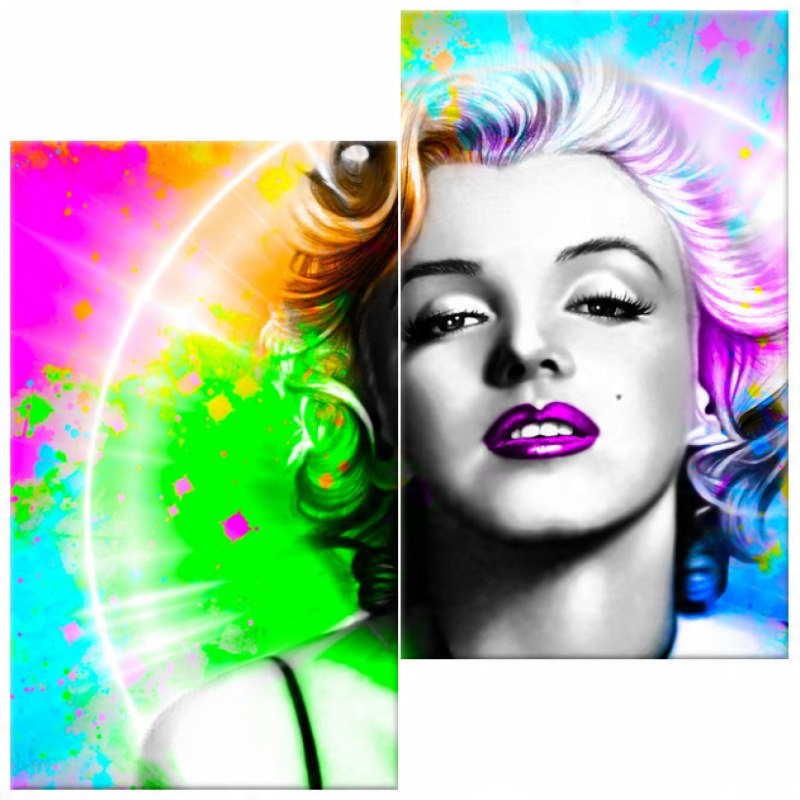 

Tęczowa Marylin Monroe 60x60 Foto-obraz Na Płótnie