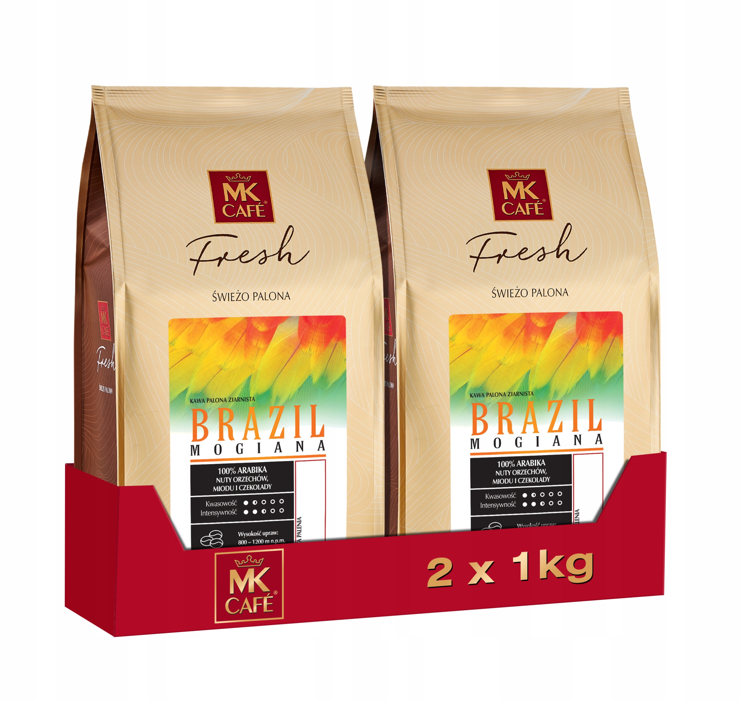 Levně Káva zrnková Mk Cafe Fresh Brazil Mogiana 2x1 kg