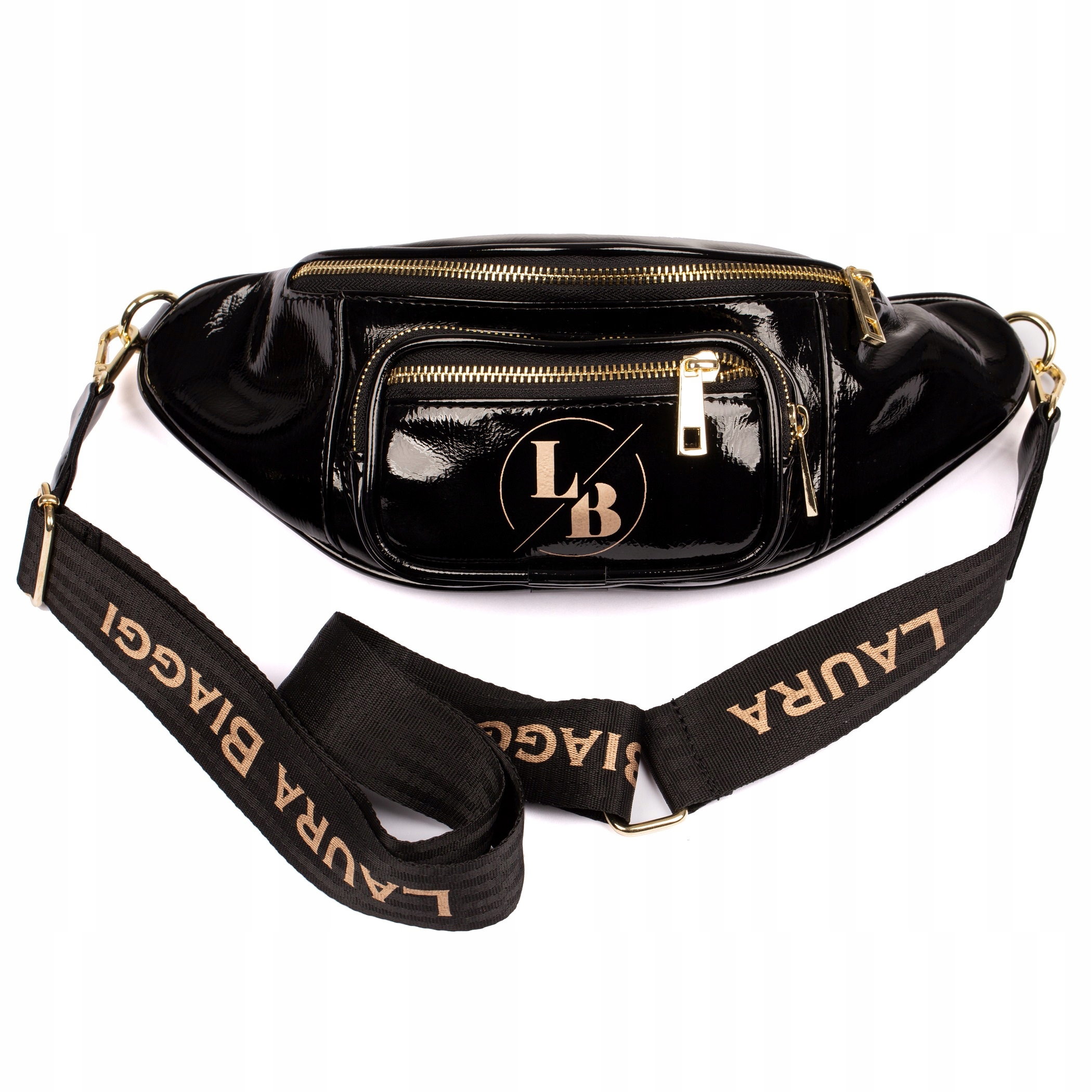 

Torebka damska saszetka nerka czarna Laura Biaggi