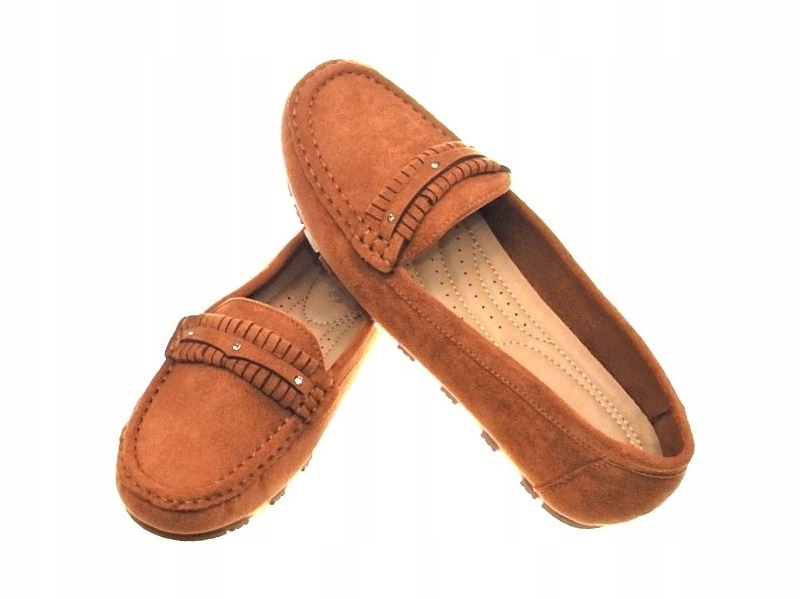 DAMSKIE ZAMSZOWE MOKASYNY 4638 Camel r.36 Rozmiar 36