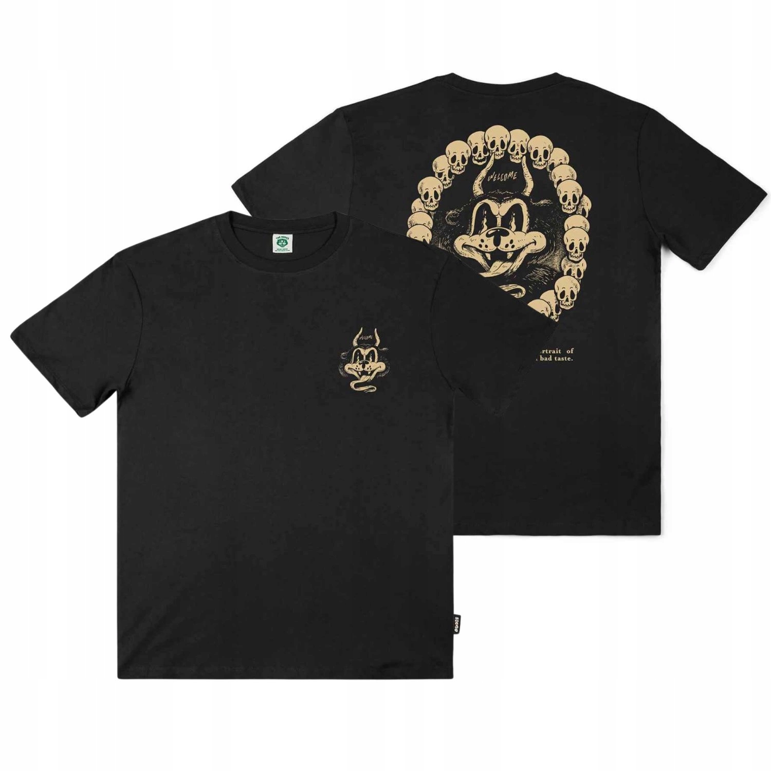 Pánské Tričko The Dudes, černé, s oversize potiskem s potiskem 100% bavlna , velikost M