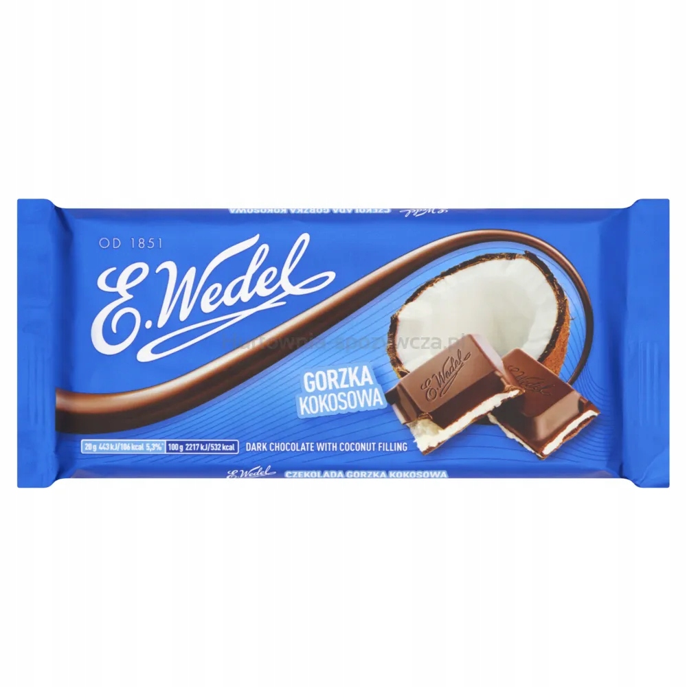 Levně Wedel Hořká Čokoláda Kokosová 100 g