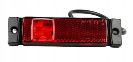 LAMPA OBRYSOWA Z ODBLASKIEM CZERWONA NACZEPA TIR Źródło światła LED