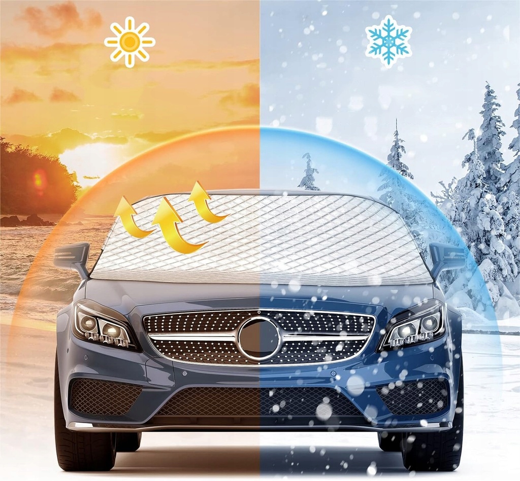 MATA ANTYSZRONOWA PRZECIWSZRONOWA OSŁONA NA SZYBĘ SAMOCHODU AUTA 183x116 CM Szerokość produktu 183 cm