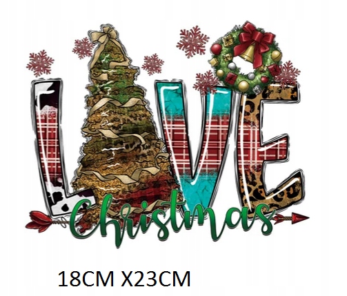 TERMO NAKLEJKA APLIKACJA NAPRASOWANKA ŚWIĄTECZNA H-2 Kolor wielokolorowy