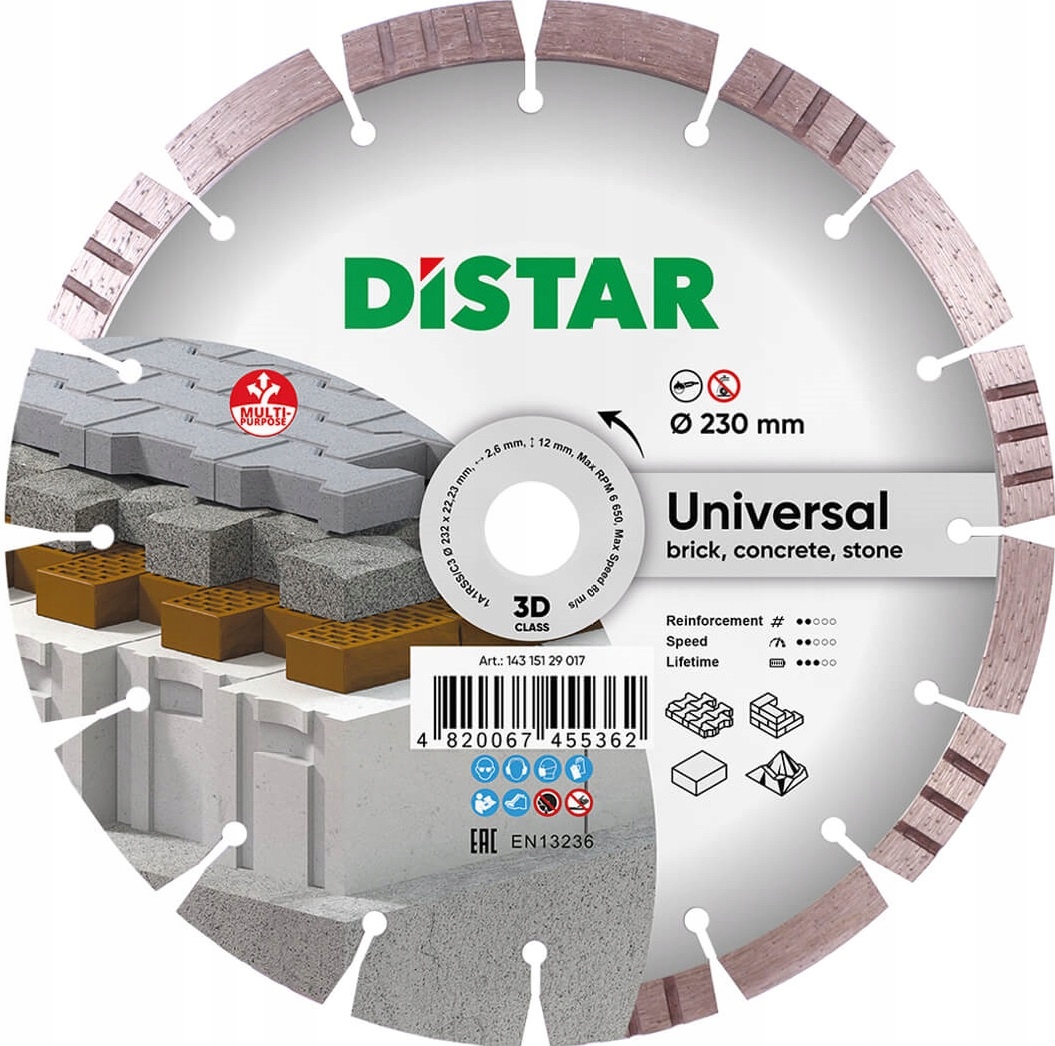 

Tarcza diamentowa 230mm Distar Bestseller Universa
