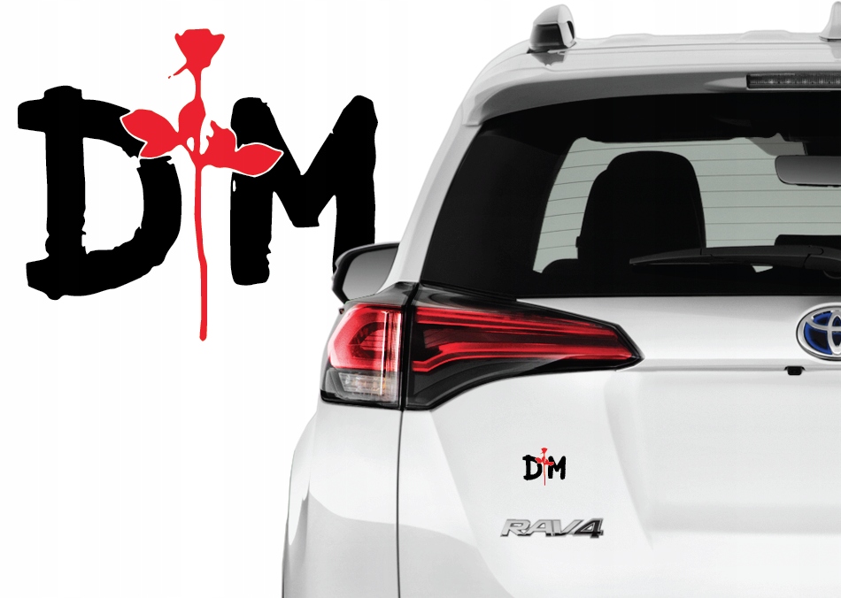 Naklejka na samochód zespół Depeche Mode róża logo