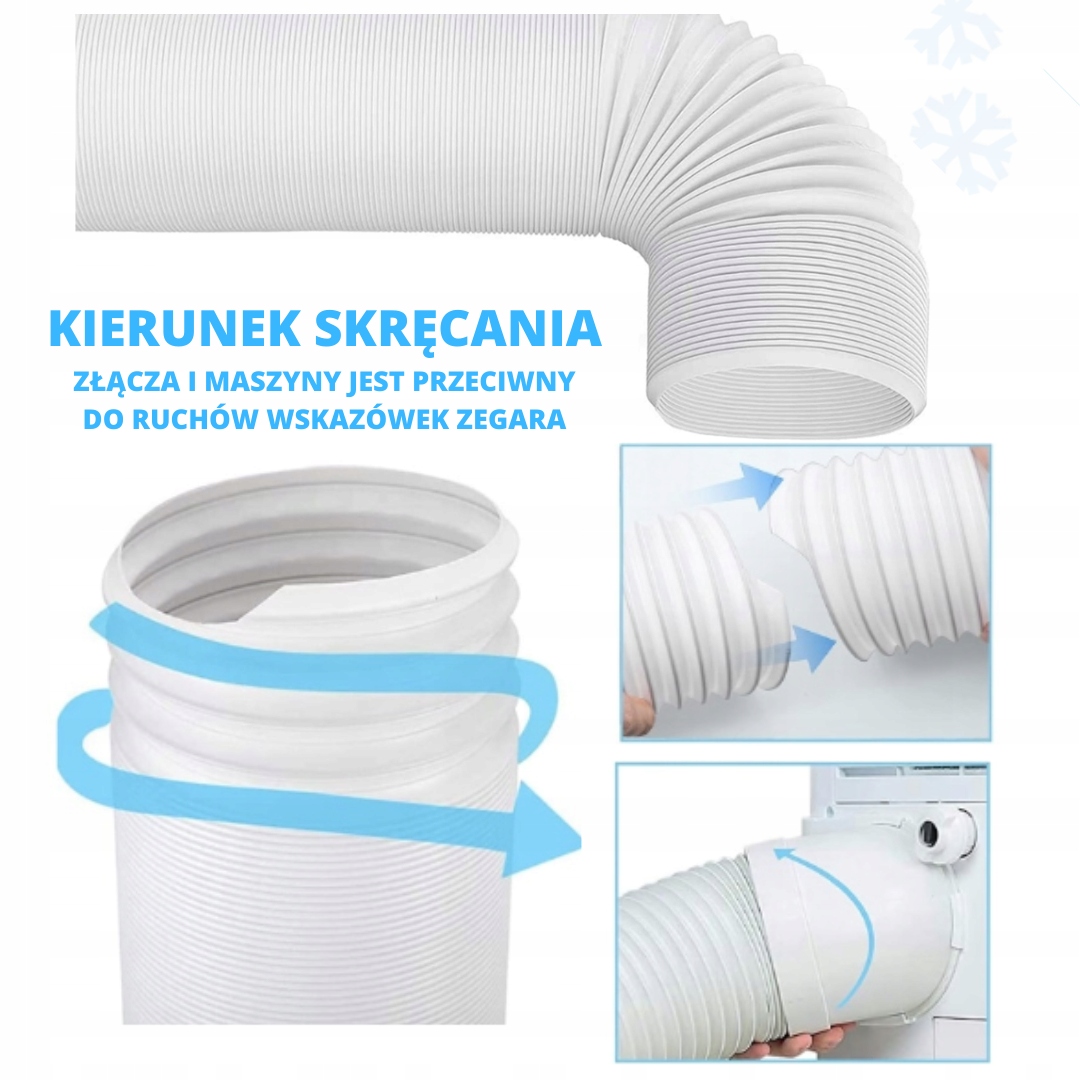 RURA 13cm 3m DO KLIMATYZATORA PRZENOŚNEGO BIAŁA Marka bez marki