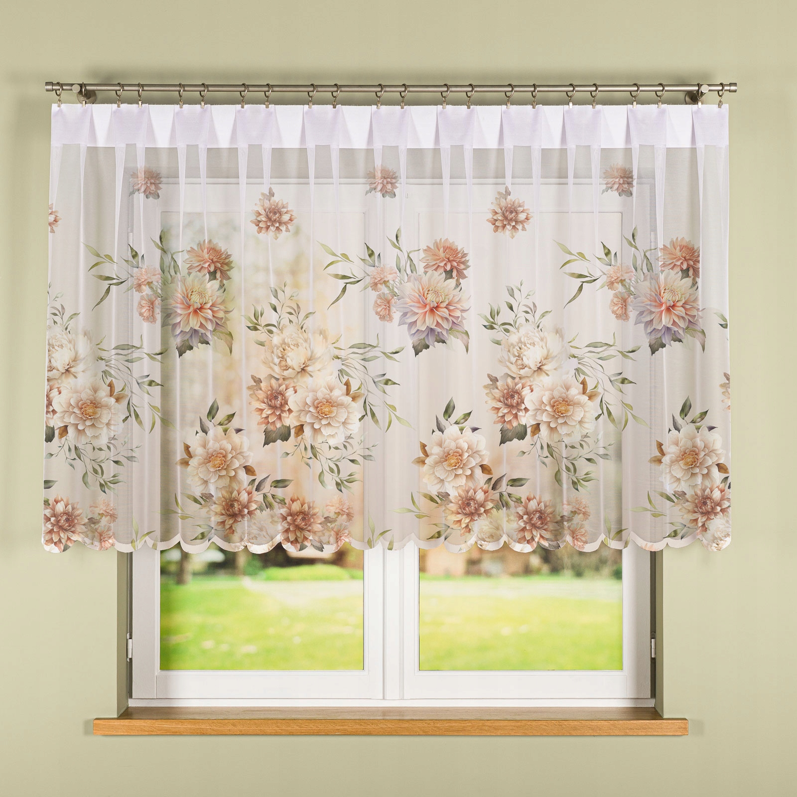 Manila záclona, vel 400 x 120 cm, potištěná (s lemováním)