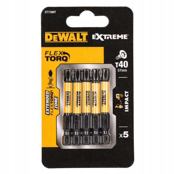 

Dewalt Bity Udarowe Torx T40 Długie 5SZT