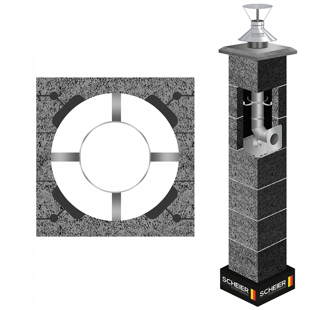 Systémový komínový systém Inox 80 15 m plyn K