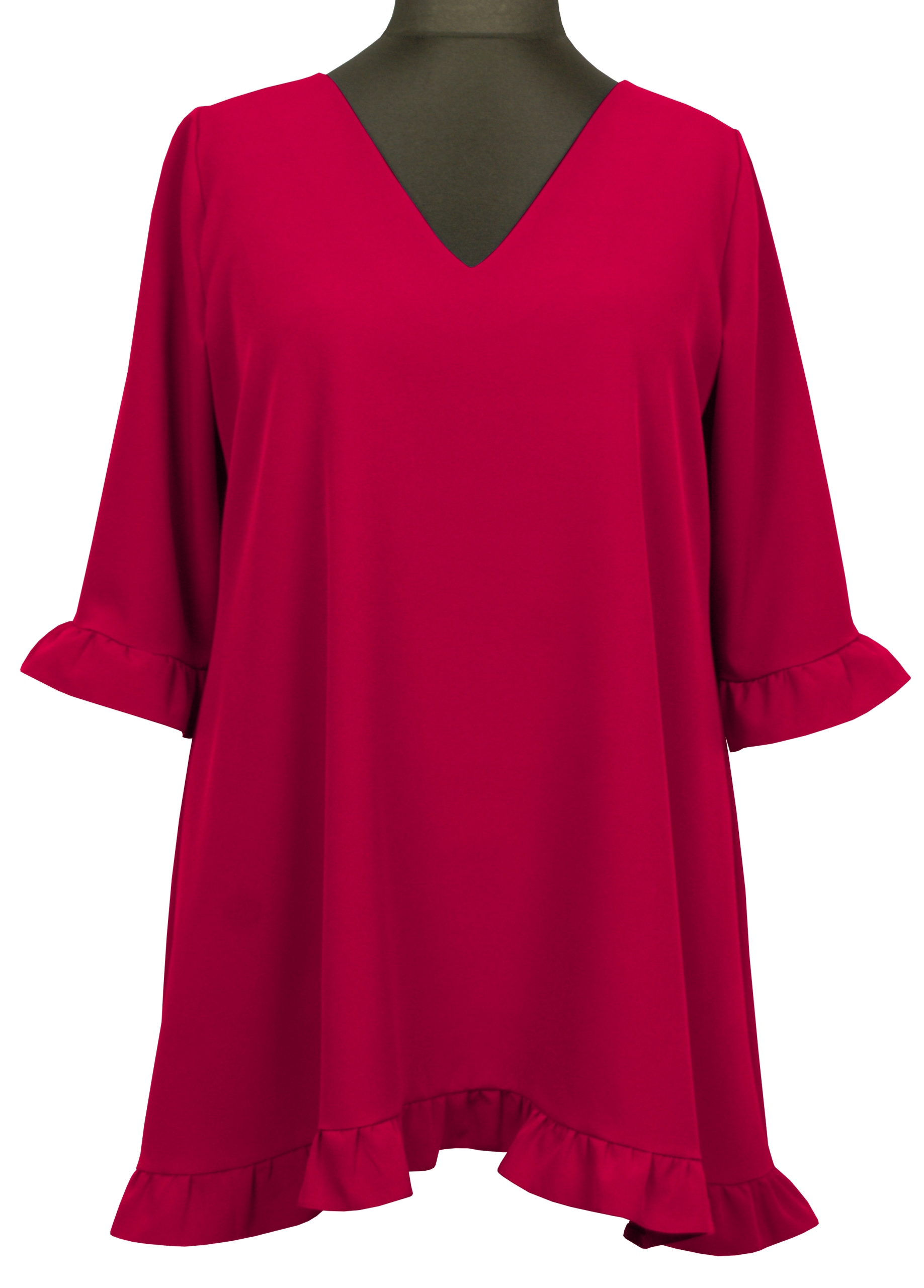 

Bluzka damska tunika luźna fuksja plus size 54