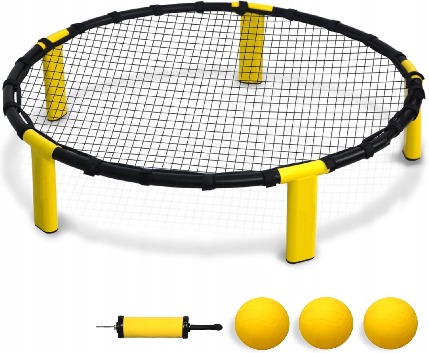 Sada Na Hraní Spikeball Plážový Míč Síť 3 Míčky Smash Ball