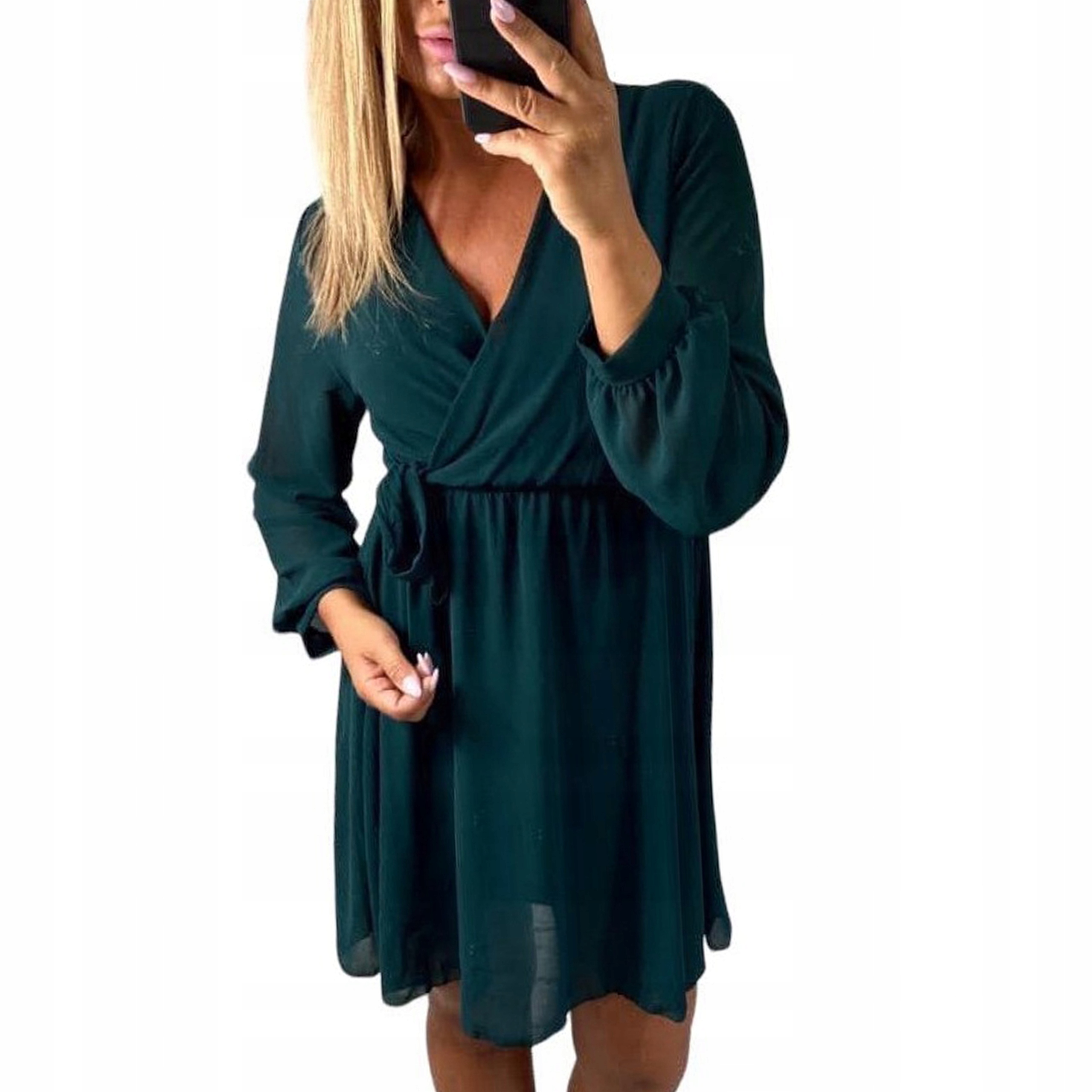 V954 Elegantní Šaty Perla Zeleň vel. 46 (3XL)