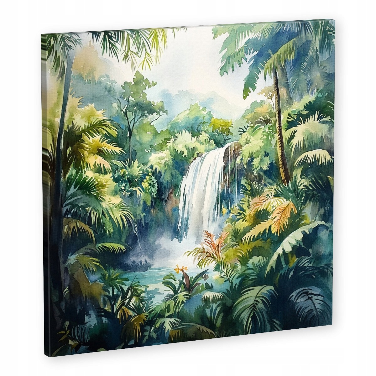Obraz Na Plátně Obraz Na Plátně Deštný Praprazdniční Les Džungle Vodopád 60x60