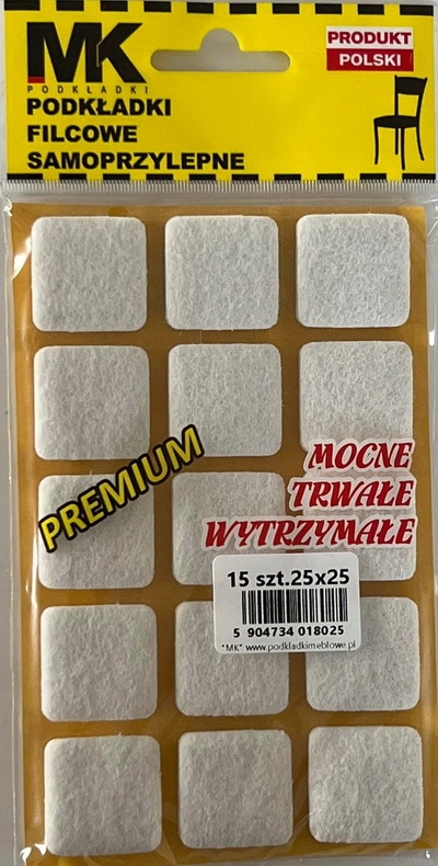 

Podkładki Filcowe Pod Meble Premium 25X25 Biały