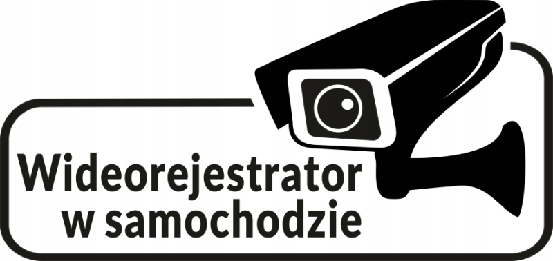 

naklejka na auto wideorejestrator w samochodzie