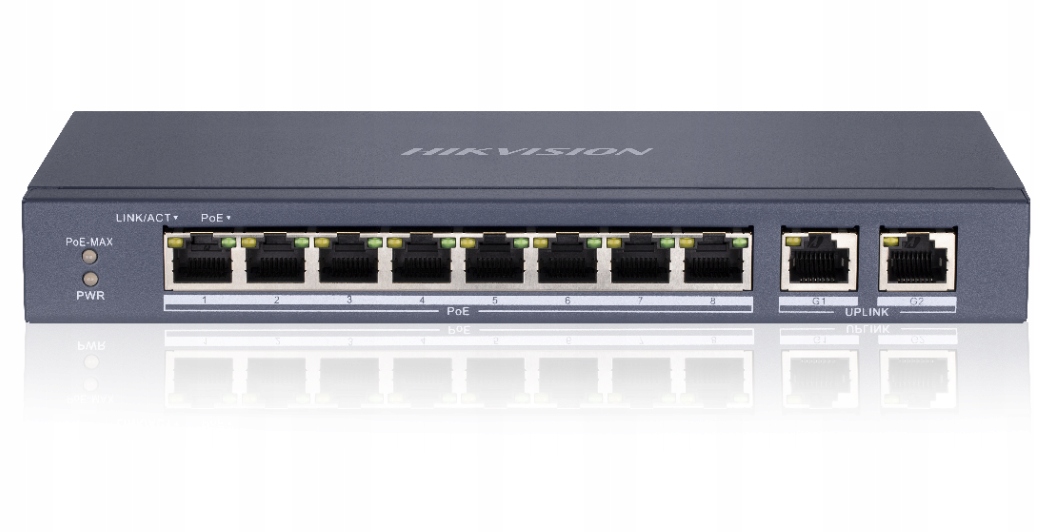 SWITCH PoE 8+2 HIKVISION DS-3E0310P-E/M DO KAMER